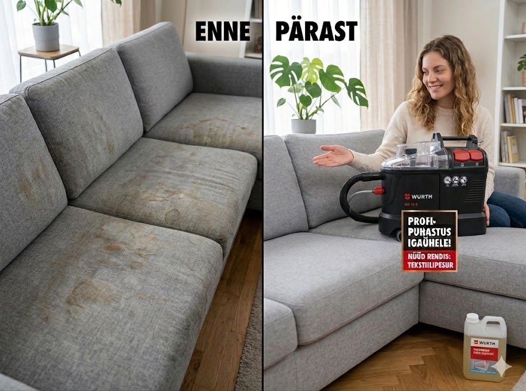 Rendi tekstiilipesur, aurupesur, aknapesurobot ja tolmuimeja nutikappidest üle Eesti. Kiire, mugav ja kontaktivaba broneerimine Tallinnas, Tartus, Pärnus ja Rakveres.